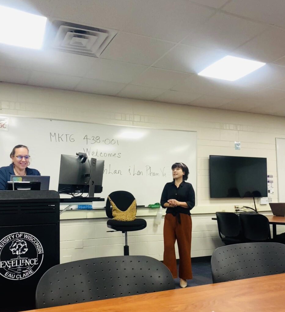 sahlan owner presenting at UWEC