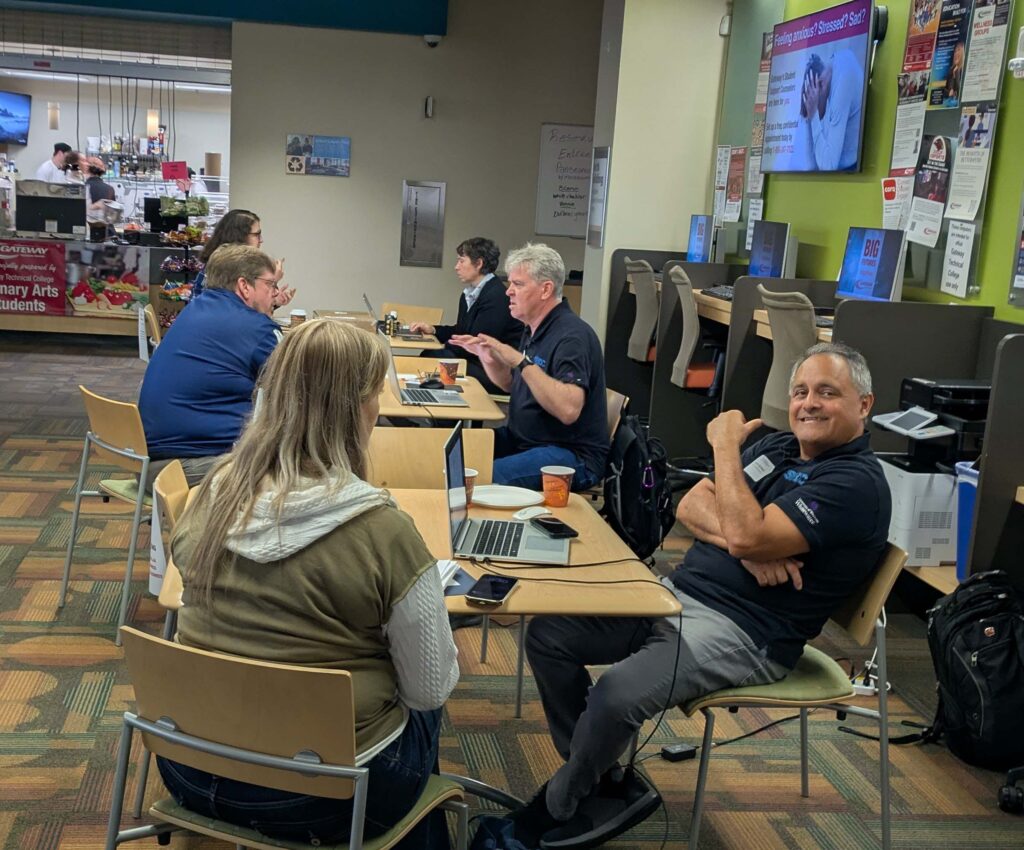 jason and ron and nora at small business clinic