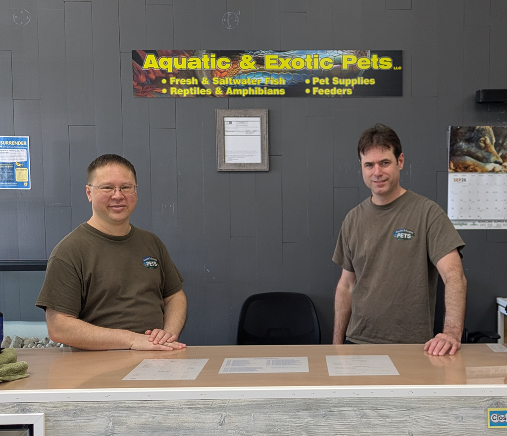 owners at front desk